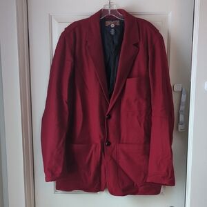 Vintage Duluth Trading Co Men's Bold Red Blazer